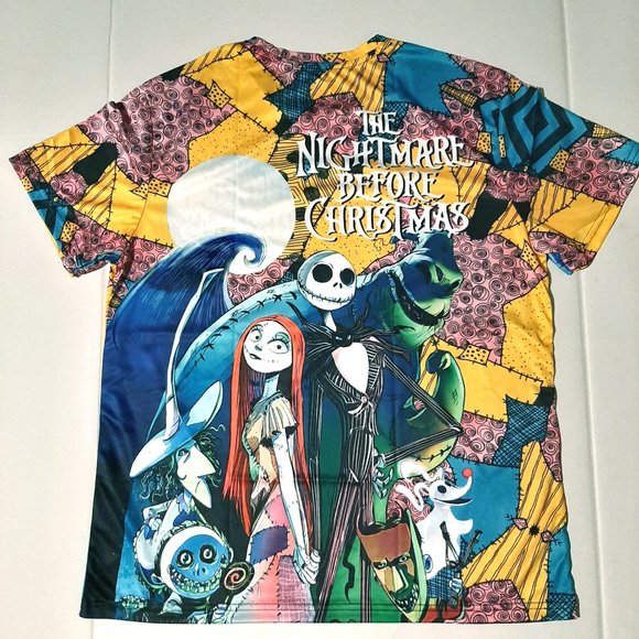 XL Nightmare before Christmas shirt All over print front and back bright colors - Picture 7 of 9